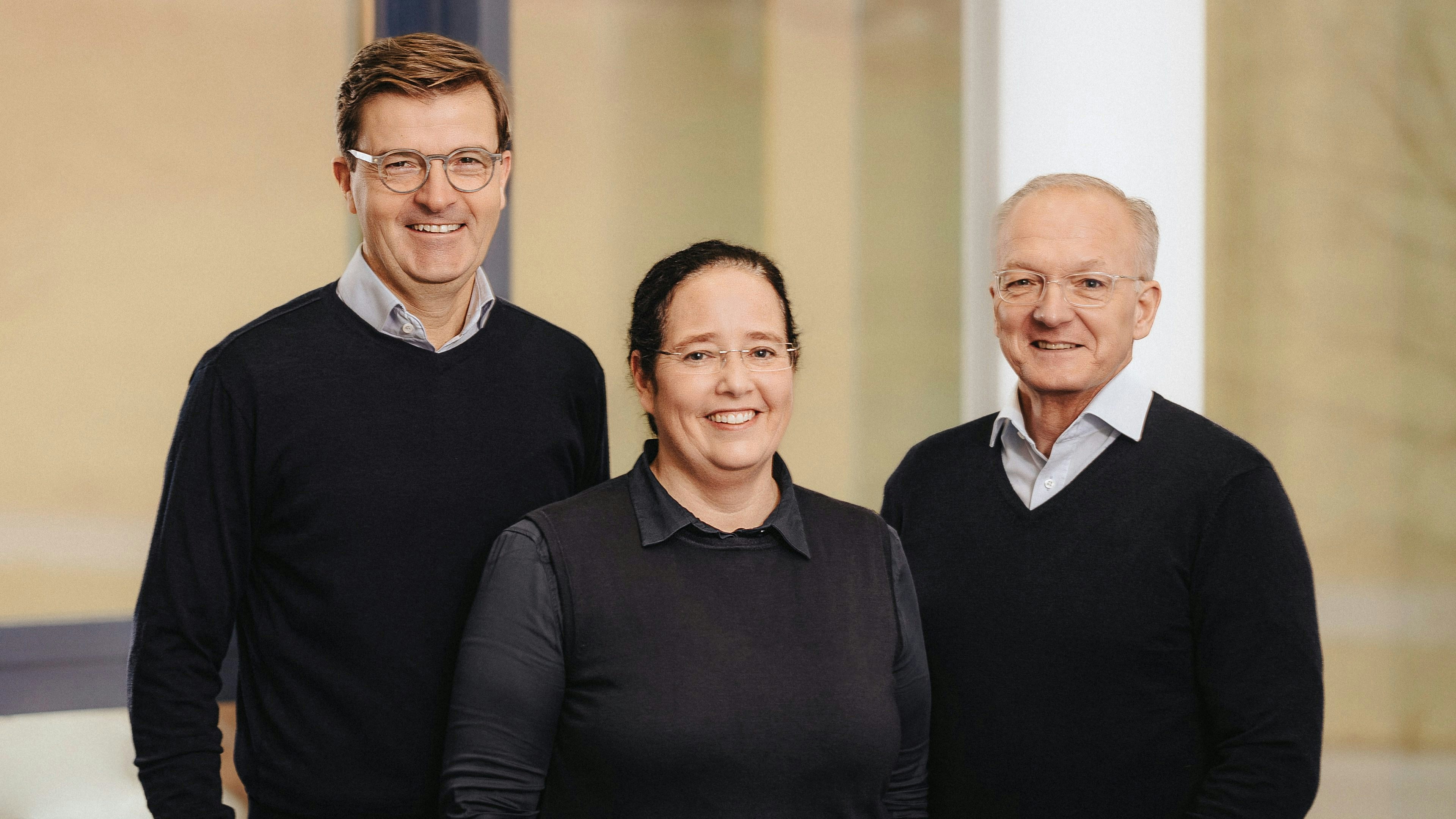 The Gerolsteiner management: Roel Annega, Sabine Diße and Ulrich Rust